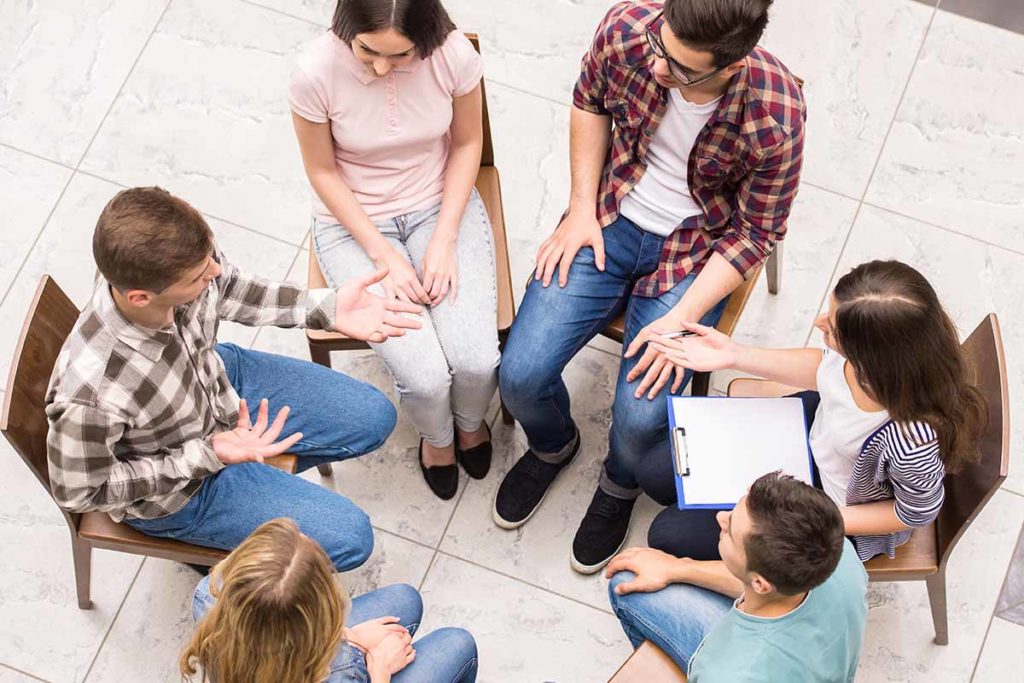 people experiencing the benefits of residential addiction treatment