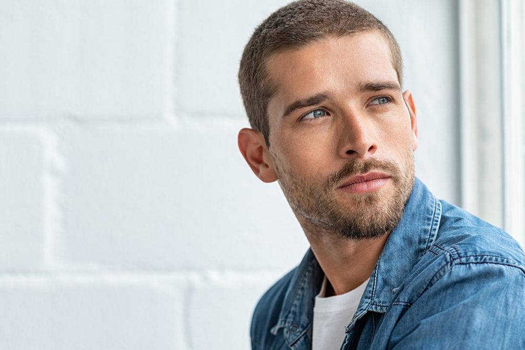 Man considering the link between substance abuse and mental health