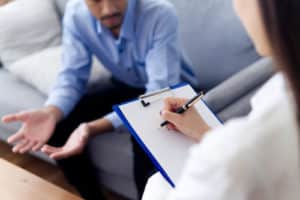 a man begins treatment at a process addiction treatment center in ohio