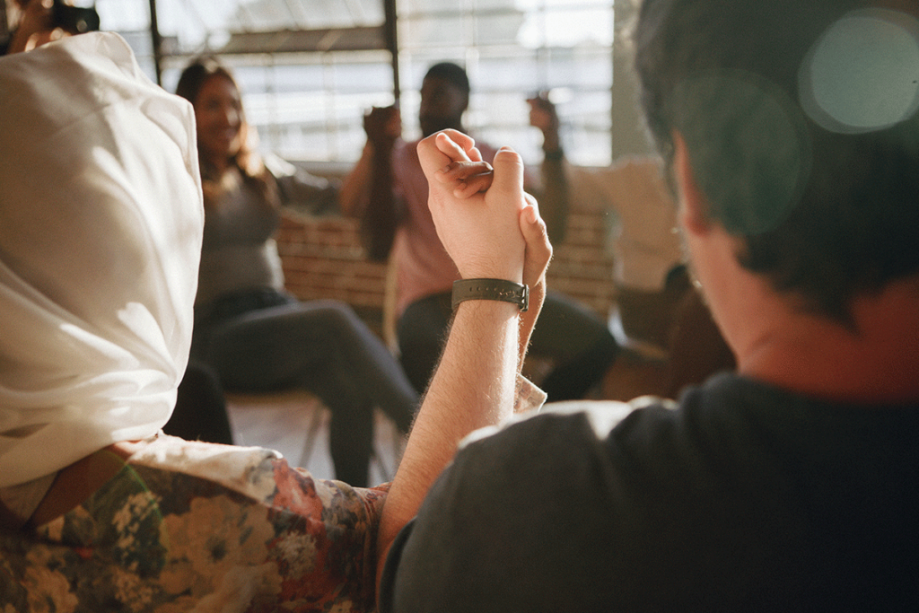 a support groups meets within a treatment program