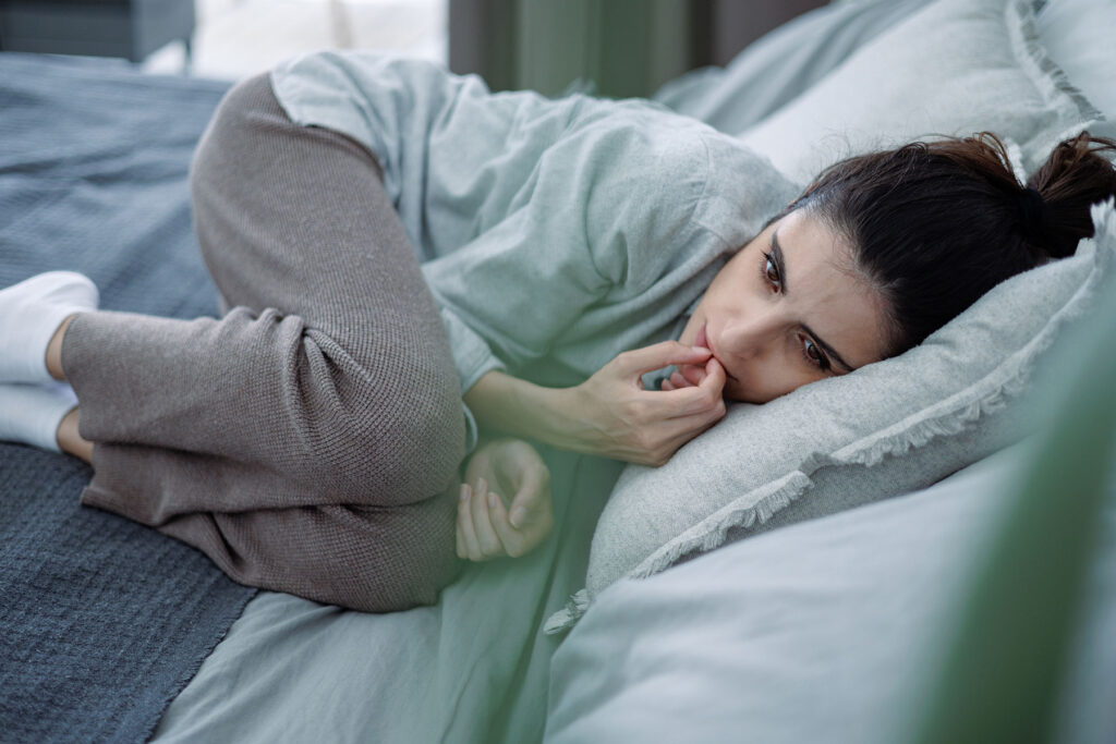 a woman struggles with the side effects of xanax abuse