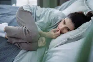 a woman struggles with the side effects of xanax abuse