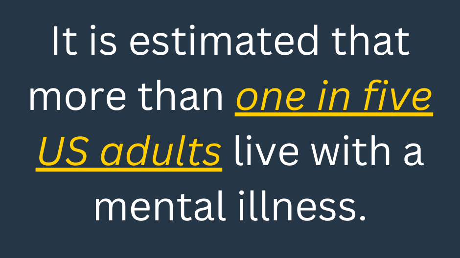 estimated that more than one in five US adults live with a mental illness