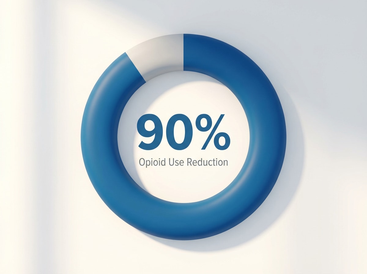 Infographic showing Reduction in Illicit Opioid Use with MAT and Counseling: 90%