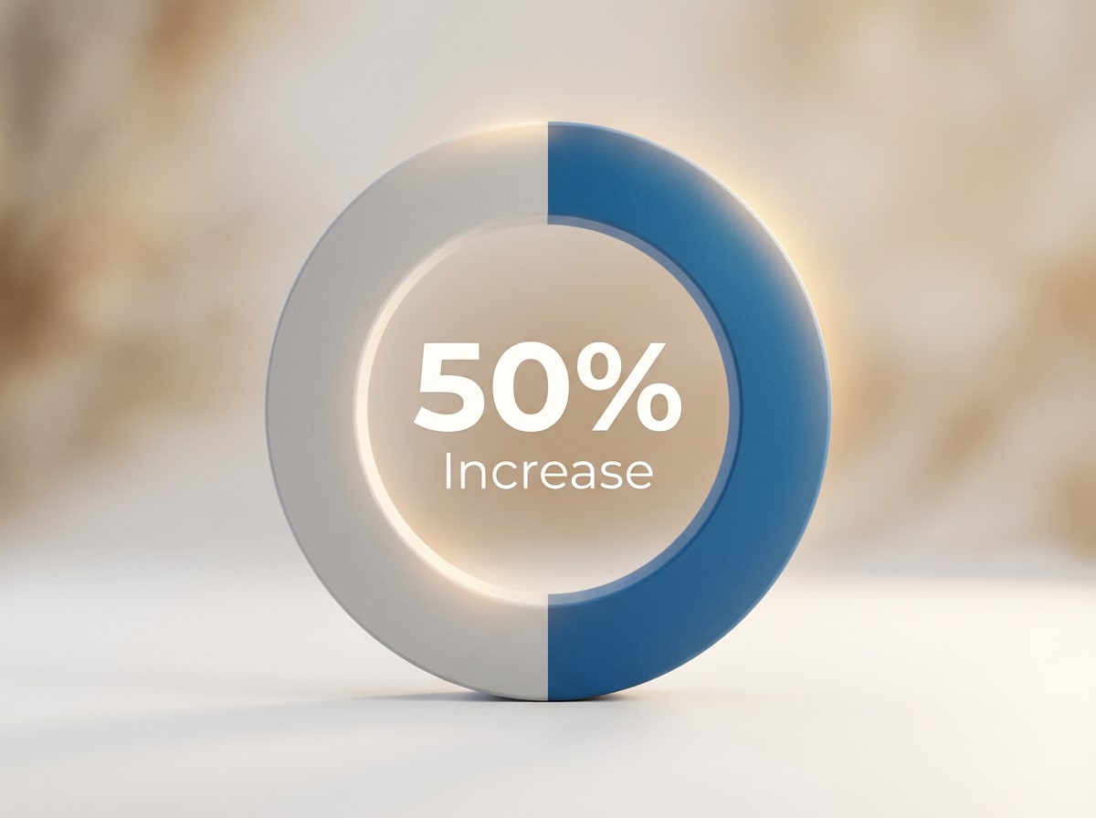 Infographic showing Increase in MAT Adherence with Psychosocial Services: 50%
