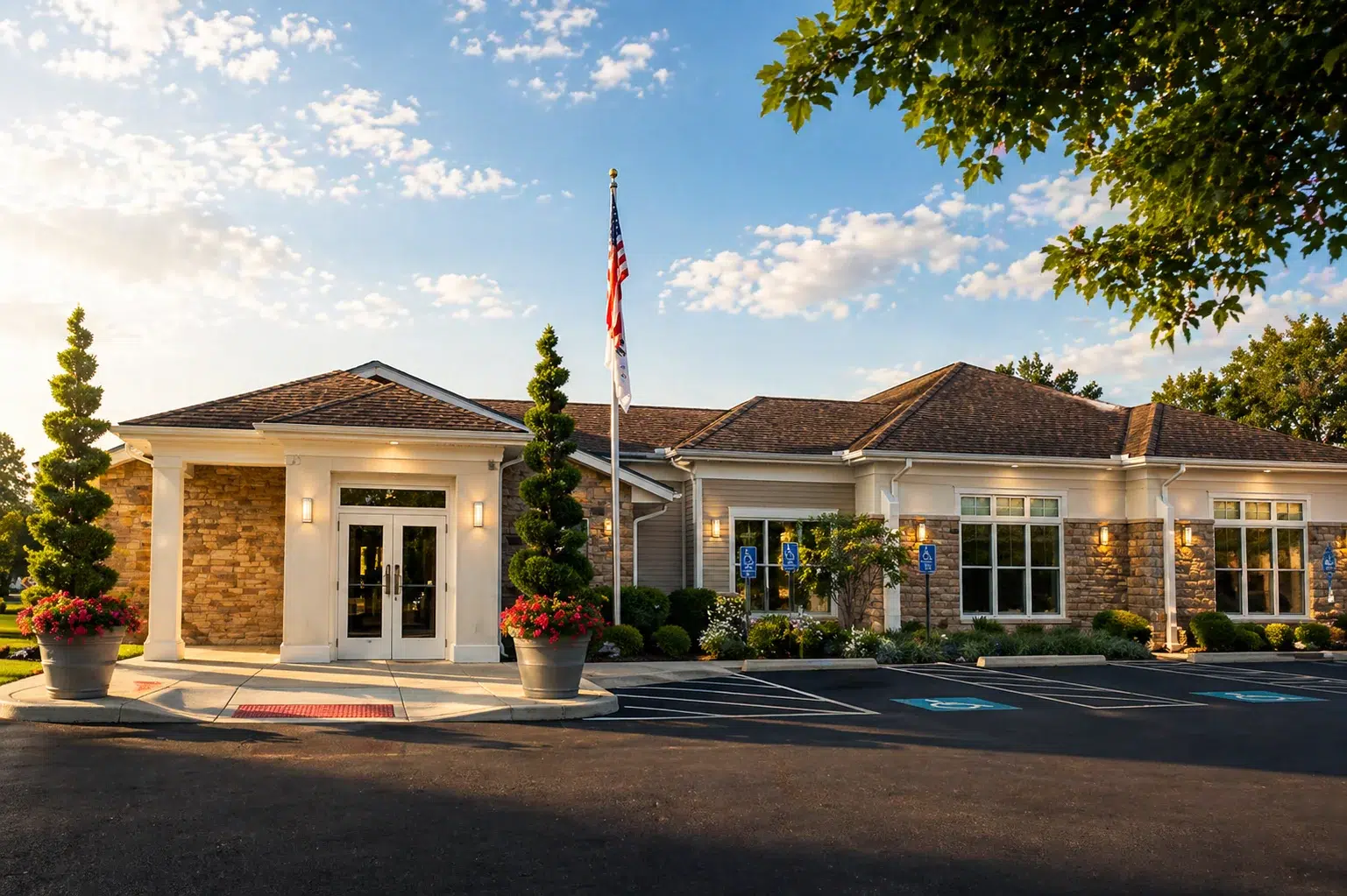Front entrance of Arista Recovery in Hilliard, Ohio